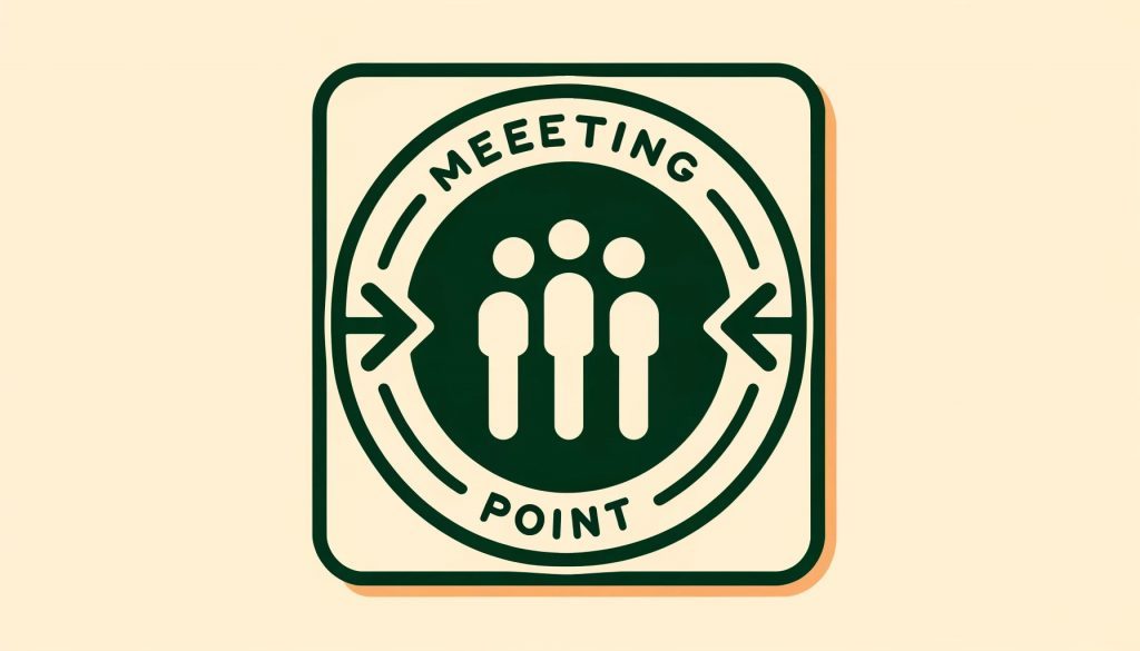 Meeting point sign
